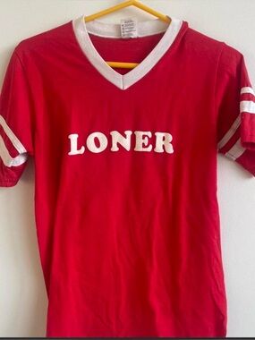 Vintage loner V neck shirt